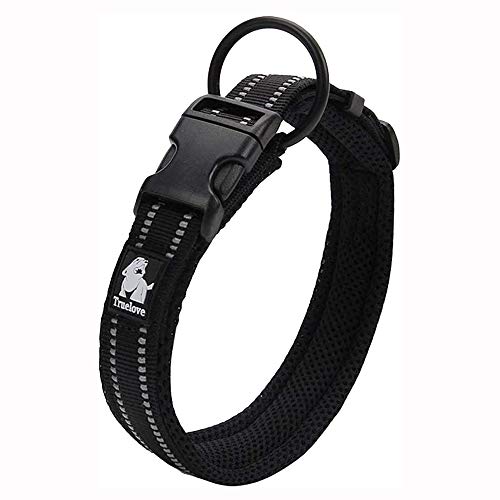 True Love Hundetrainingshalsband TLC5011 Reflektierendes Hundehalsbänder (XL, schwarz) von Truelove