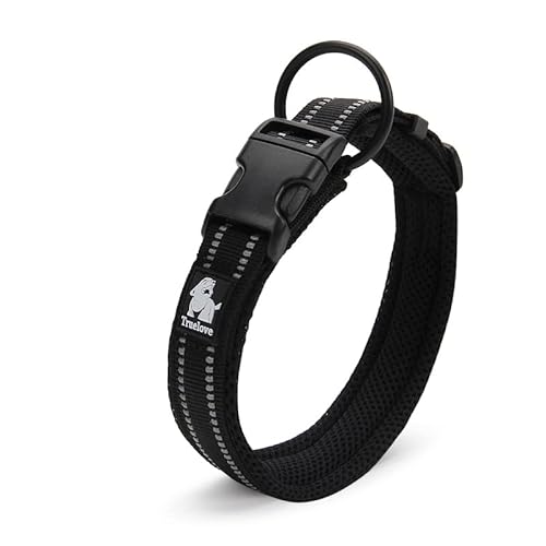 Hundetrainingshalsband TLC5011 Reflektierende Hundehalsbänder (XS, Schwarz) von Truelove