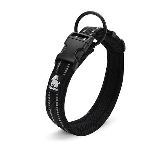 Truelove Hundetrainingshalsband TLC5011 Reflektierende Hundehalsbänder (XS, Schwarz) von Truelove