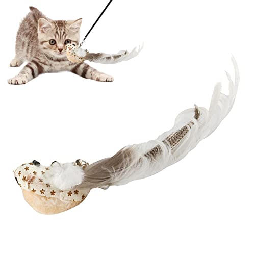 Truejoy Cat Bird Toy - Cat Feather Bird Bell Toys Replacement Cat Toy Wand Refills | Handmade Cat Wand Toy Attachments Bird Toy for Indoor Cats Playing Truejoy Cat Bird Toy - Cat Feather Bird Bell Toys Replacement Cat Toy Wand Refills | Handmade Cat Wand Toy Attachments Bird Toy for Indoor Cats Playing von Truejoy