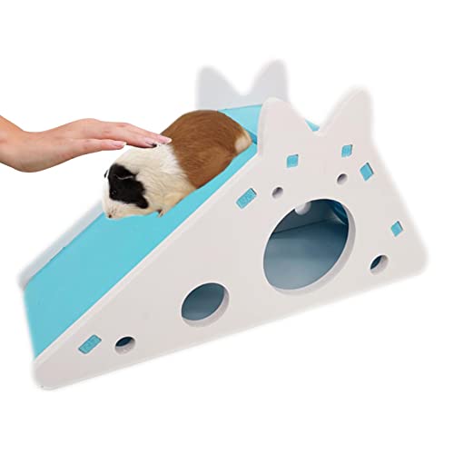 Truejoy Hamsterrutsche - Meerschweinchen-Versteck Hamsterspielzeug,Hamsterhaus Heimwerkerversteck Übungsspielzeug mit Treppe und Rutschen für Hamster, Rennmäuse, Mäuse oder ähnlich große Haustiere von Buosha