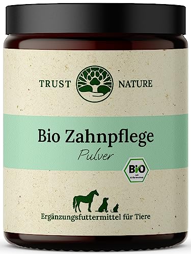 Trust Nature | Bio Zahnpflege Pulver für Hunde & Katzen | gegen Plaquebildung | fördert frischen Atem | Bio Petersilie, Bio Minze, Bio Spirulina, Bio Chlorella, Bio Bambus, Bio VIT C Trust Nature | Bio Zahnpflege Pulver für Hunde & Katzen | gegen Plaquebildung | fördert frischen Atem | Bio Petersilie, Bio Minze, Bio Spirulina, Bio Chlorella, Bio Bambus, Bio VIT C von Trust Nature