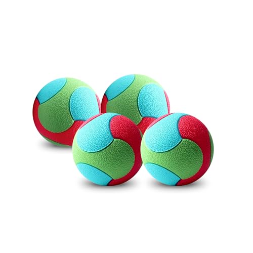 Trustic Gummi-Bälle zum Apportieren, 7,6 cm, für große und mittelgroße Rassen, langlebiges Spielzeug zum Kauen, farbig, 4 Stück Trustic Gummi-Bälle zum Apportieren, 7,6 cm, für große und mittelgroße Rassen, langlebiges Spielzeug zum Kauen, farbig, 4 Stück von Trustic