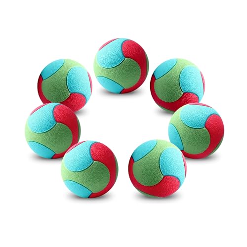 Trustic Hundebälle aus Gummi, 7,6 cm, für große und mittelgroße Rassen, langlebiges Spielzeug zum Kauen, 7 Stück Trustic Hundebälle aus Gummi, 7,6 cm, für große und mittelgroße Rassen, langlebiges Spielzeug zum Kauen, 7 Stück von Trustic