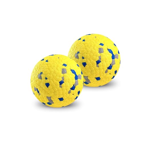 Trustic Hundebälle aus Gummi, 7,6 cm, für große und mittelgroße Rassen, langlebiges Spielzeug zum Kauen, Gelb, 2 Stück Trustic Hundebälle aus Gummi, 7,6 cm, für große und mittelgroße Rassen, langlebiges Spielzeug zum Kauen, Gelb, 2 Stück von Trustic