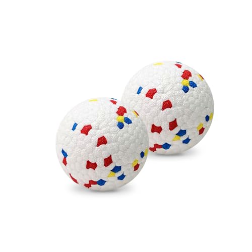 Trustic Schaumstoff-Apportier-Hundebälle, 7,6 cm, für große und mittelgroße Rassen, langlebiges Spielzeug zum Kauen, Weiß, 2 Stück Trustic Schaumstoff-Apportier-Hundebälle, 7,6 cm, für große und mittelgroße Rassen, langlebiges Spielzeug zum Kauen, Weiß, 2 Stück von Trustic