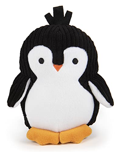 TrustyPup Strong 'N Silent Penguin Silent Squeak Plush Dog Toy, Chew Guard Technology - Black/White, Medium von TrustyPup