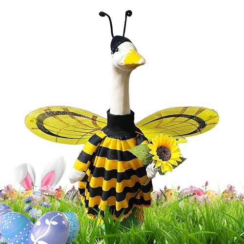 Trveqhk -Gänse-Outfit – Gänse-Skulptur, Kleidung, geflügelte Tierform, Kleidung für 58,4 cm große Gänseblümchen, Outdoor, Terrasse, Hof, Rasen, Kunstdekoration von Trveqhk