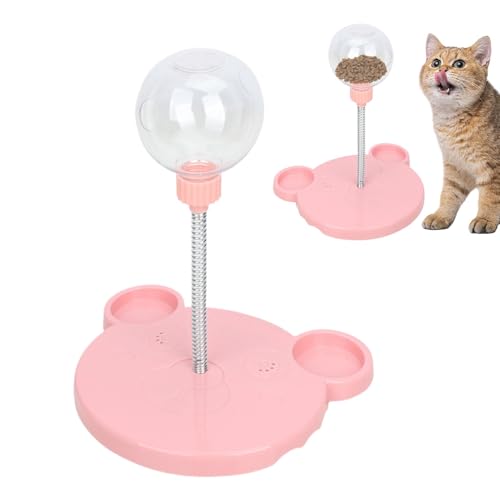 Trveqhk Katzenfutter-Spielzeugspender, schwingender langsamer Futterball, interaktives Katzenspielzeug, lindert Langeweile, Haustierunterhaltungszubehör für gelangweilte Indoor-Katzen, Welpen von Trveqhk