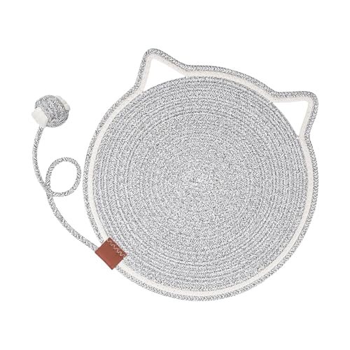 Trveqhk Kratzpads für Katzen - Runder horizontaler Kratzteppich mit Spielzeug - Haustierzubehör für Indoor-Kätzchen, Möbelschutz für Wand, Couch, Teppiche, Sofas Trveqhk Kratzpads für Katzen - Runder horizontaler Kratzteppich mit Spielzeug - Haustierzubehör für Indoor-Kätzchen, Möbelschutz für Wand, Couch, Teppiche, Sofas von Trveqhk