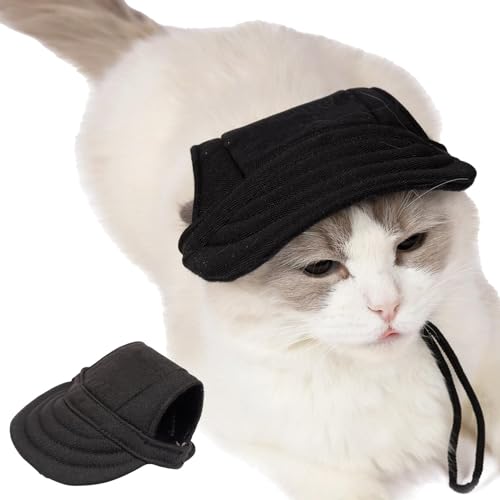 Trveqhk Outdoor-Sonnenschutzhaube für Hunde, verstellbarer Kordelzug, Baseballkappe, Sonnenschutz, Sonnenhut, bequem, atmungsaktiv, Haustierzubehör für Welpen von Trveqhk