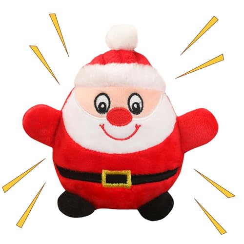Trveqhk Quietschendes Hundespielzeug | Chattering Christmas Theme Chew Plüsch Interaktives Hundespielzeug - Komfort-Spielzeug für kleine, mittelgroße und große Hunde, Verhaltenstraining, Haustier Trveqhk Quietschendes Hundespielzeug | Chattering Christmas Theme Chew Plüsch Interaktives Hundespielzeug - Komfort-Spielzeug für kleine, mittelgroße und große Hunde, Verhaltenstraining, Haustier von Trveqhk