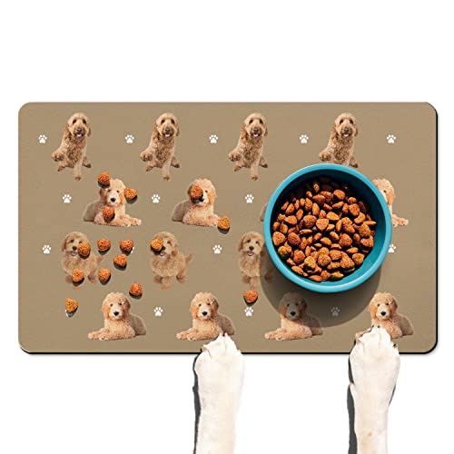 Trwoesu Lustige Hundenapfmatte, Silikon-Hundefutter-Bodenmatte für kleine, mittelgroße und große Haustiere von Trwoesu