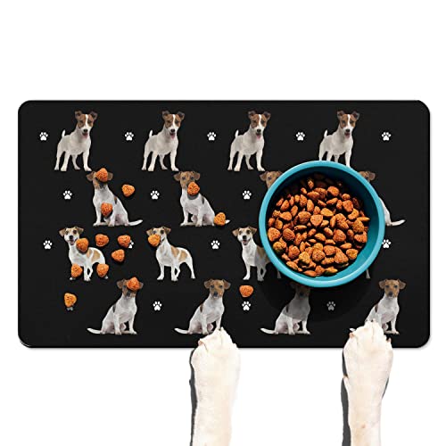 Trwoesu Lustige Hundenapfmatte, Silikon-Hundefutter-Bodenmatte für kleine, mittelgroße und große Haustiere von Trwoesu