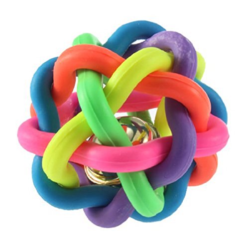 Tsadeer Hund Welpen Haustier Katze Regenbogen Ball Gummi Glocke Sound Spaß Spielen Spielzeug Tsadeer Hund Welpen Haustier Katze Regenbogen Ball Gummi Glocke Sound Spaß Spielen Spielzeug von Tsadeer