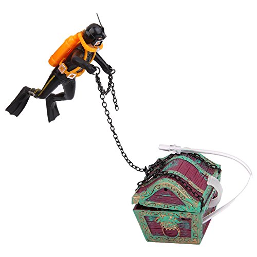 Tsadeer Treasure Schatzjäger Diver Decoration für Aquarium Fish Tank Schwarz Tsadeer Treasure Schatzjäger Diver Decoration für Aquarium Fish Tank Schwarz von Tsadeer