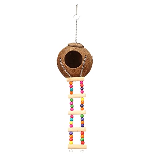 Tsadeer Vogelhaus aus Kokosnuss, zum Aufhängen, Kokosnussschale für verliebte Vögel und Kanarienvogel für Kleintierkäfig Tsadeer Vogelhaus aus Kokosnuss, zum Aufhängen, Kokosnussschale für verliebte Vögel und Kanarienvogel für Kleintierkäfig von Tsadeer