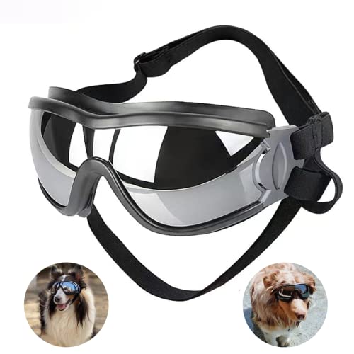 UV-Schutzbrille für Hunde; Einstellbar Hunde Sonnenbrille; Hundebrille Schützen Sie die Augen Ihres Hundes; Schutzbrille Wasserdicht Winddicht Antibeschlagbrille Augenschutz für Groß/Mittel Hund von Tsathoggua