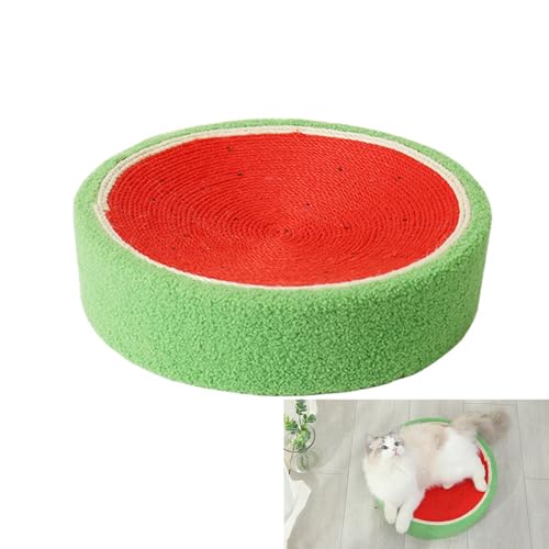 Sisal-Katzenkratzbett, Runde Katzenkratzunterlage, Fruchtförmiger Katzenkratzer Mit Kratzfestem Stoff Und Rutschfester Unterseite, Hält Die Katzenkrallen Gesund Und Stark Sisal-Katzenkratzbett, Runde Katzenkratzunterlage, Fruchtförmiger Katzenkratzer Mit Kratzfestem Stoff Und Rutschfester Unterseite, Hält Die Katzenkrallen Gesund Und Stark von TsoLay
