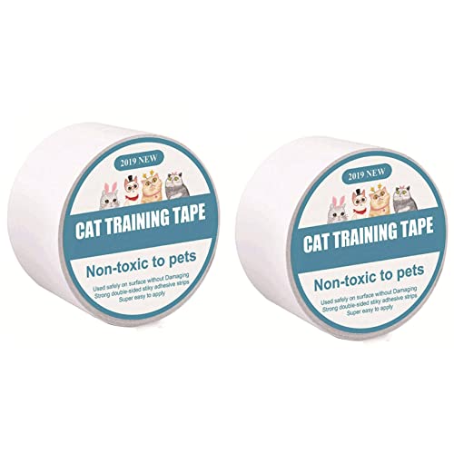 TsoLay 2 Stücke 3Mx6.35cm MöBelschutz Cat Scratch Protector Anti-Scratch-Klebebandrolle Cat Scratch Prevention Klarer Aufkleber von TsoLay