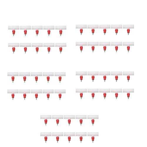 TsoLay 50 Paar Hühnernippel-T-Stücke – vollautomatisches Geflügeltränke-Set, Hühnerwassertrinker von TsoLay