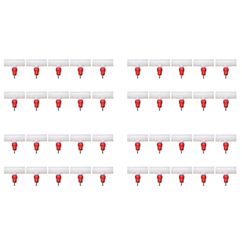 TsoLay Chicken Nipples Tee Fittings - Vollautomatisches Geflügelbewässerungsset Chicken Water Drinker 60Er Pack von TsoLay