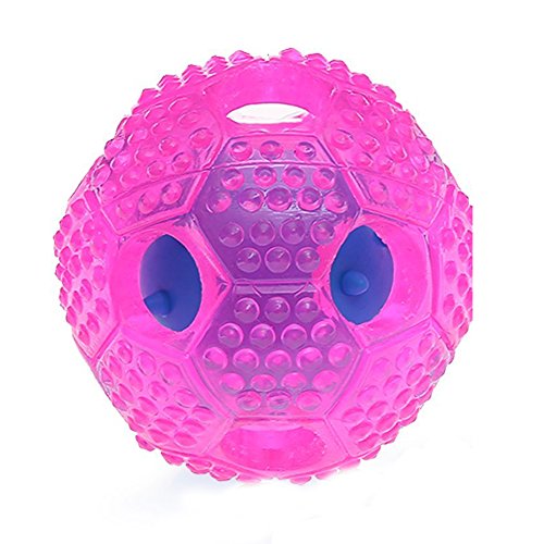 TsoLay Dauerhafter Basisball-Hundeausbildungs-kauendes Spielzeug-Haustier-Spielwaren-Nahrungsmittelball-kauen Spielzeug, 2.8zoll, Rosa von TsoLay
