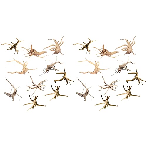 TsoLay Mini Treibholz für Aquarium Natur Zweige Aquarium Dekorationen Reptilien Stamm Treibholz Sortiert (20 Pack) von TsoLay