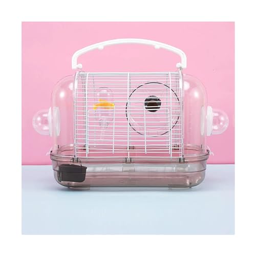 Vogelkäfig Hamsterkäfig transparenter Kunststoff Vogelkäfig Kleine Ratte Transparent Große Villa Abnehmbares Design Leicht zu Reinigen für Hamster, Rennmäuse von TsoLay