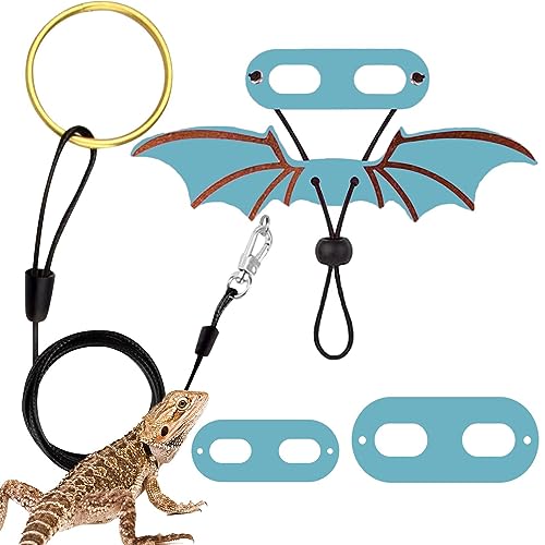 Bartagamen-Träger - Reptiliengeschirr und Leine,Klein/Mittel/Groß 3er-Pack verstellbares weiches Leder-Dinosaurierflügel-Reptiliengeschirr-Leine-Set, Heimtierbedarf Tsuchiya Bartagamen-Träger - Reptiliengeschirr und Leine,Klein/Mittel/Groß 3er-Pack verstellbares weiches Leder-Dinosaurierflügel-Reptiliengeschirr-Leine-Set, Heimtierbedarf Tsuchiya von Tsuchiya