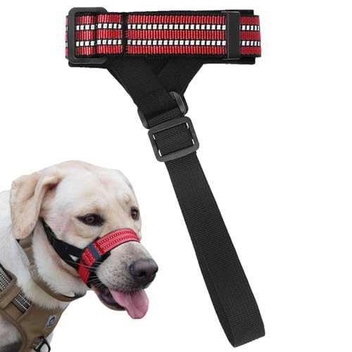 Hundemaulkörbe - Unerwünschtes Kauen verhindert Maulkörbe für Hunde, nachts, reflektierend | Trainingszubehör für große Hunde für Zuhause, Spielen im Freien, Spazierengehen, Reisen, Tsuchiya Hundemaulkörbe - Unerwünschtes Kauen verhindert Maulkörbe für Hunde, nachts, reflektierend | Trainingszubehör für große Hunde für Zuhause, Spielen im Freien, Spazierengehen, Reisen, Tsuchiya von Tsuchiya