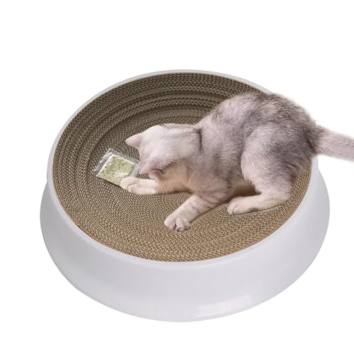 Katzenkratzpad - Rundes Pappbett für den Innenbereich, Katzenschlafmatte | Krümelfreies Katzenklauenschärferbett, Pappbett für den Innenbereich, verstellbar, rutschfest für den Boden Tsuchiya Katzenkratzpad - Rundes Pappbett für den Innenbereich, Katzenschlafmatte | Krümelfreies Katzenklauenschärferbett, Pappbett für den Innenbereich, verstellbar, rutschfest für den Boden Tsuchiya von Tsuchiya