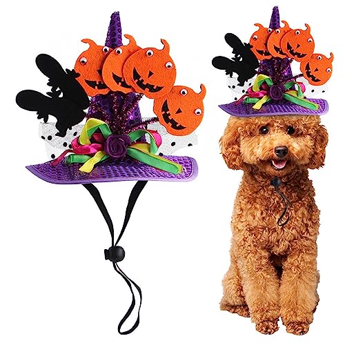 Tsuchiya Halloween-Haustierkostüm, Hunde- und Katzenkostümhut, Anziehmütze mit Fledermaus-Kürbis-Muster für Hunde und Katzen, Halloween-Haustierkostü für Hundeliebhaber Tsuchiya Halloween-Haustierkostüm, Hunde- und Katzenkostümhut, Anziehmütze mit Fledermaus-Kürbis-Muster für Hunde und Katzen, Halloween-Haustierkostü für Hundeliebhaber von Tsuchiya