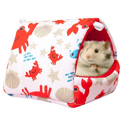 Tsuchiya Kleines Tiernest | Hamster-Winterunterstand aus Baumwolle mit Krabbenmuster,Kleintierhaus für kleine Hamster, goldene Seidenbärenhamster, Mini-Igel, Zwerghamster, Meerschweinchen Tsuchiya Kleines Tiernest | Hamster-Winterunterstand aus Baumwolle mit Krabbenmuster,Kleintierhaus für kleine Hamster, goldene Seidenbärenhamster, Mini-Igel, Zwerghamster, Meerschweinchen von Tsuchiya