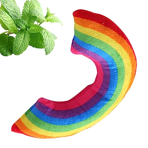 Tsuchiya Regenbogen-Katzenspielzeug - Plüsch-Regenbogenkissen, Katzenminze-Spielzeug für Katzen - Katzenspielzeug für Hauskatzen, interaktives Kauspielzeug zum Zahnen der Katze, Katzenkissenspielzeug Tsuchiya Regenbogen-Katzenspielzeug - Plüsch-Regenbogenkissen, Katzenminze-Spielzeug für Katzen - Katzenspielzeug für Hauskatzen, interaktives Kauspielzeug zum Zahnen der Katze, Katzenkissenspielzeug von Tsuchiya