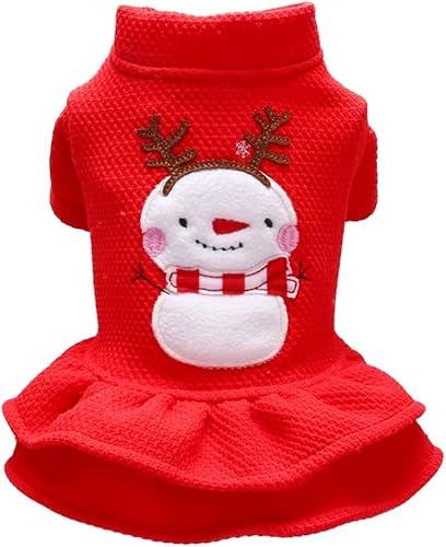 Haustier Weihnachten Kostüm Hund Katze Weihnachtsmann Anzug Xmas Röcke Hundemantel Kostüme Dress Up Bekleidung Outfit für kleine Hunde Welpen Teddy Pudel Chihuahua (M) von Tsukitoy