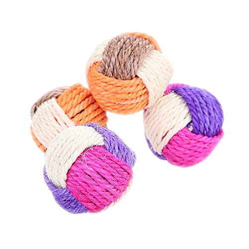 Ttiy Bunte gewebte Ball, tragbar, kaubar, kreatives Katzenspielzeug, Spielzeug für Hunde, Katzen, Kaninchen, Tiere, zufällige Farbe, 5 Stück Ttiy Bunte gewebte Ball, tragbar, kaubar, kreatives Katzenspielzeug, Spielzeug für Hunde, Katzen, Kaninchen, Tiere, zufällige Farbe, 5 Stück von Ttiy