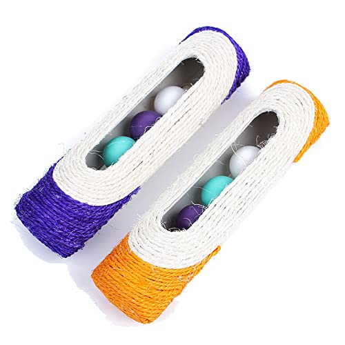Ttiy Haustier-Kratzball, Sisal, Hanf, Kratzball, Katzenspielzeug, mit 3 Bällen, zufällige Farbe, 1 Stück Ttiy Haustier-Kratzball, Sisal, Hanf, Kratzball, Katzenspielzeug, mit 3 Bällen, zufällige Farbe, 1 Stück von Ttiy