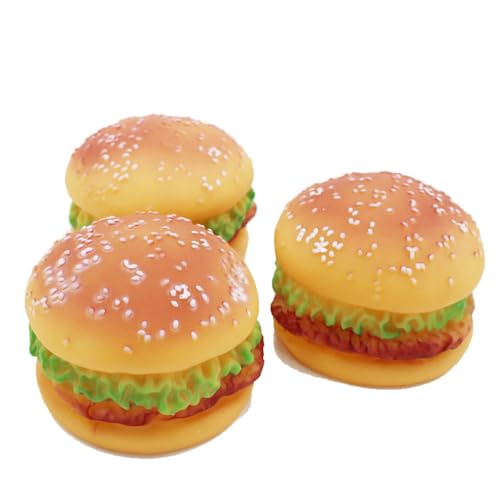 Ttiy Quietschender Burger, kreatives Haustierspielzeug, PVC, Kauspielzeug für Hunde, langlebiges Haustier-Beißspielzeug, Hamburger-Spielzeug, Haustier, 2 Stück Ttiy Quietschender Burger, kreatives Haustierspielzeug, PVC, Kauspielzeug für Hunde, langlebiges Haustier-Beißspielzeug, Hamburger-Spielzeug, Haustier, 2 Stück von Ttiy