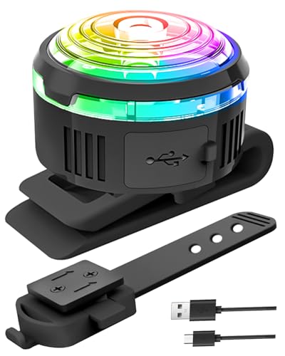 Tubasion XL Hundehalsband-Licht, Wiederaufladbar, 8 Modi, LED-Sicherheitslicht, Hundehalsband, Clip mit Silikonband, IPX7 Wasserdicht, für Nächtliches Spazierengehen, Laufen, Camping von Tubasion
