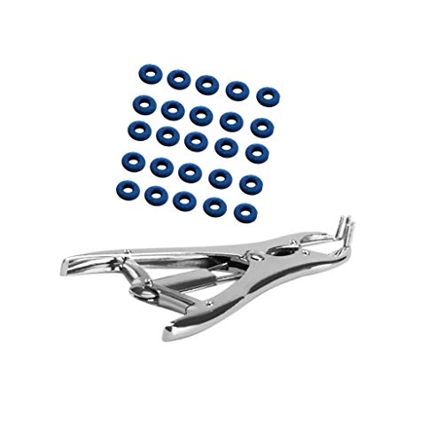 Tubayia Elastrator Kastration Zange mit 100 Stück Kastrationsbänder für Rinder, Hunde, Ziegen, Schafe Tubayia Elastrator Kastration Zange mit 100 Stück Kastrationsbänder für Rinder, Hunde, Ziegen, Schafe von Tubayia