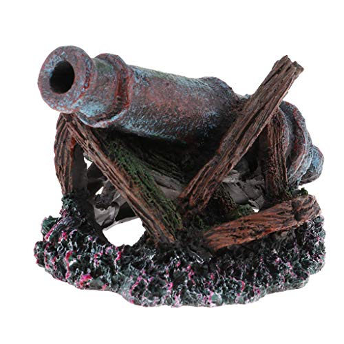Tubayia Harz Kanone Wrack Modell Versteck Höhle Aquarium Fisch Tank Dekoration Ornament Tubayia Harz Kanone Wrack Modell Versteck Höhle Aquarium Fisch Tank Dekoration Ornament von Tubayia