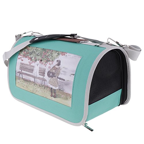 Tubayia Haustier Tragetasche Waschbar Atmungsaktive Transporttasche für Kleine Hunde, Katzen (Minzgrün S) von Tubayia