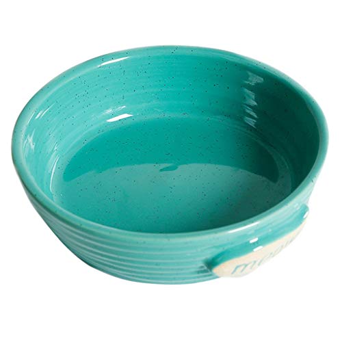 Tubayia Keramik Fressnapf Haustier Futternapf Wassernapf Schüssel für Hunde Katzen (Grün) von Tubayia