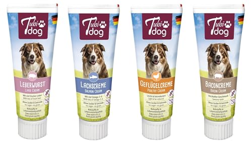 Tubi Dog Tubidog Leberwurst-Set Lachscreme Speckcreme Geflügelcreme Tubi Dog Tubidog Leberwurst-Set Lachscreme Speckcreme Geflügelcreme von Tubi dog