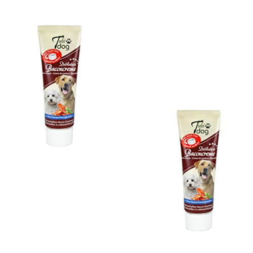 TubiDog Delikatess Baconcreme | Doppelpack | 2 x75 g | Leckerli für Hunde | Leckerer, herzhafter Bacon-Duft und Geschmack | Gut geeignet beim Hundesport oder Hundetraining von Tubi dog