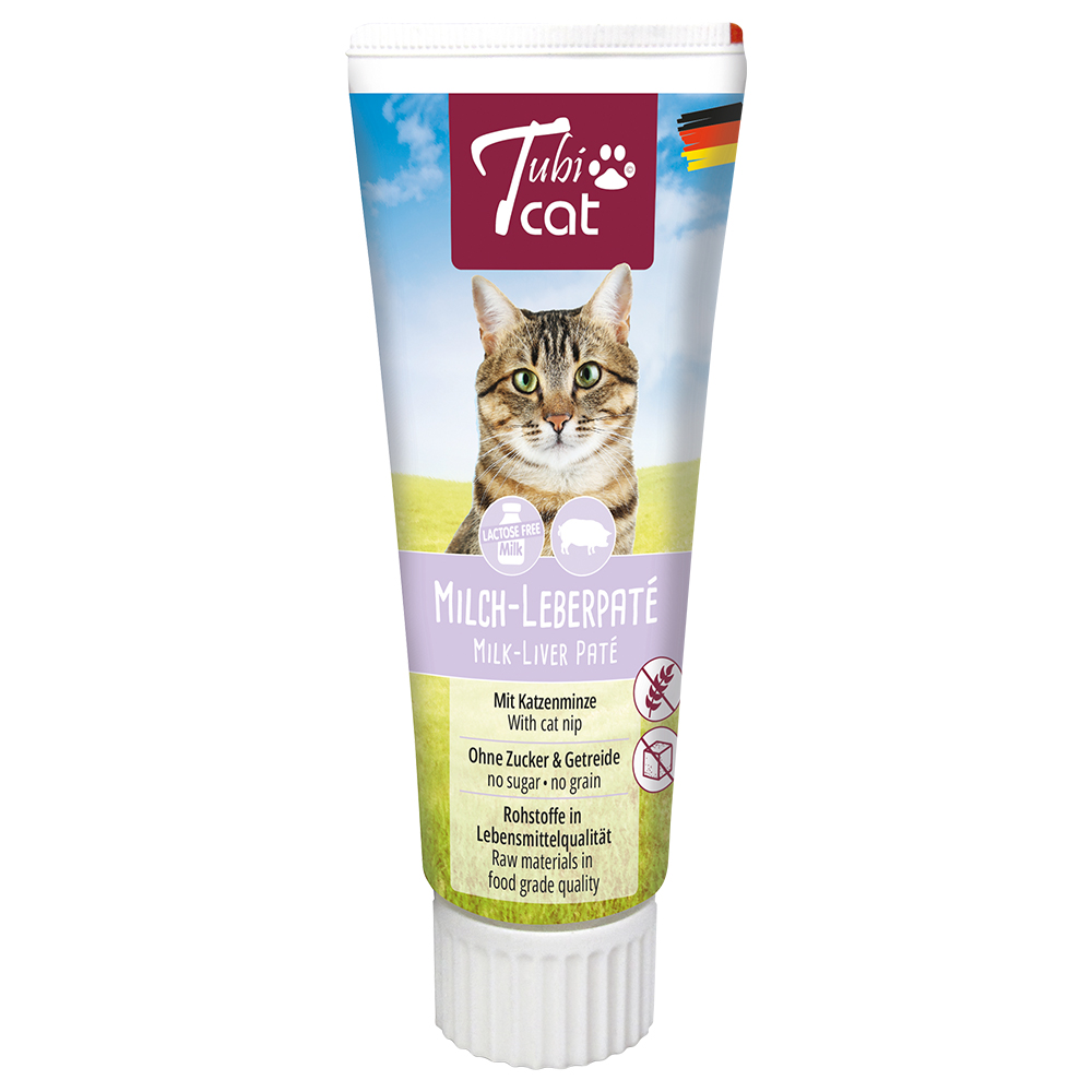 Tubicat Milch-Leberpaté mit Katzenminze - Sparpaket: 3 x 75 g von TubiCAT
