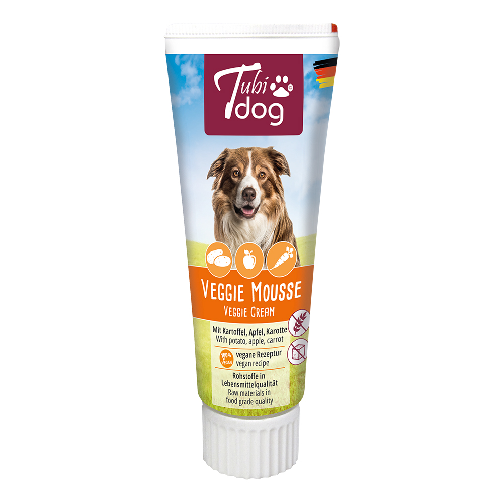 Tubidog Veggie-Mousse mit Kartoffel, Apfel, Karotte - Sparpaket: 6 x 75 g Tubidog Veggie-Mousse mit Kartoffel, Apfel, Karotte - Sparpaket: 6 x 75 g von TubiDOG