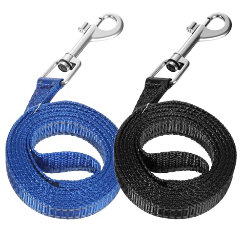 Tucnoeu 2pcs Reflektierende Hunde Schleppleine Verstellbare Schleppleine für Große Hunde Schwarz und Blau Tucnoeu 2pcs Reflektierende Hunde Schleppleine Verstellbare Schleppleine für Große Hunde Schwarz und Blau von Tucnoeu