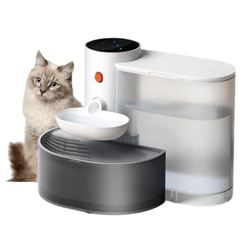 3L Smart Pet Wasserbrunnen, Automatischer kabelloser Katzenwasserspender, abnehmbar & leicht zu reinigen, ideal für Katzen/Hunde, leiser & sicherer Trinkbrunnen von Tudegy